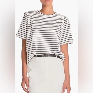 GREY LAB Power Shoulder Cotton T-Shirt crewneck roomy short sleeve